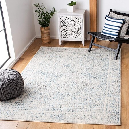 Safavieh 5 x 5 ft. Tulum Square Area Rug Ivory & Turquoise TUL264B-5SQ